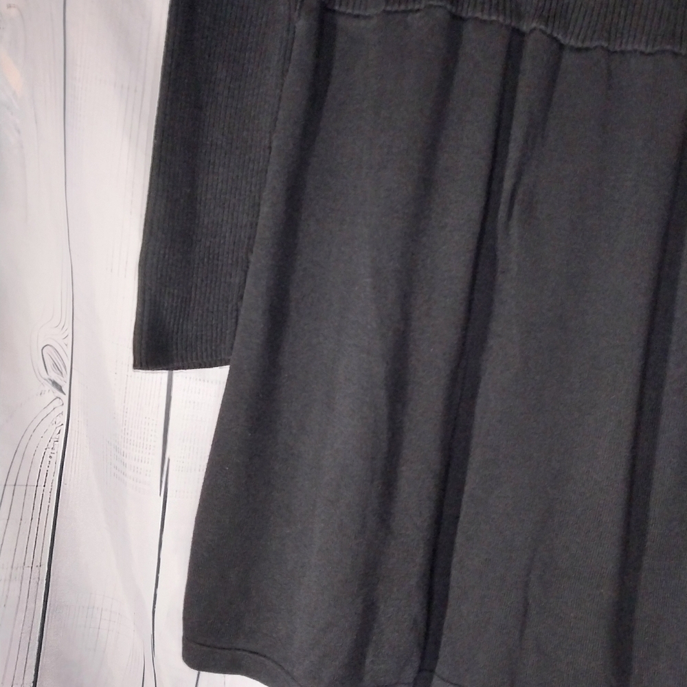 Free People Black Women's Long Sleeve Hippie Babydoll Dress Size M - Picture 7 of 15